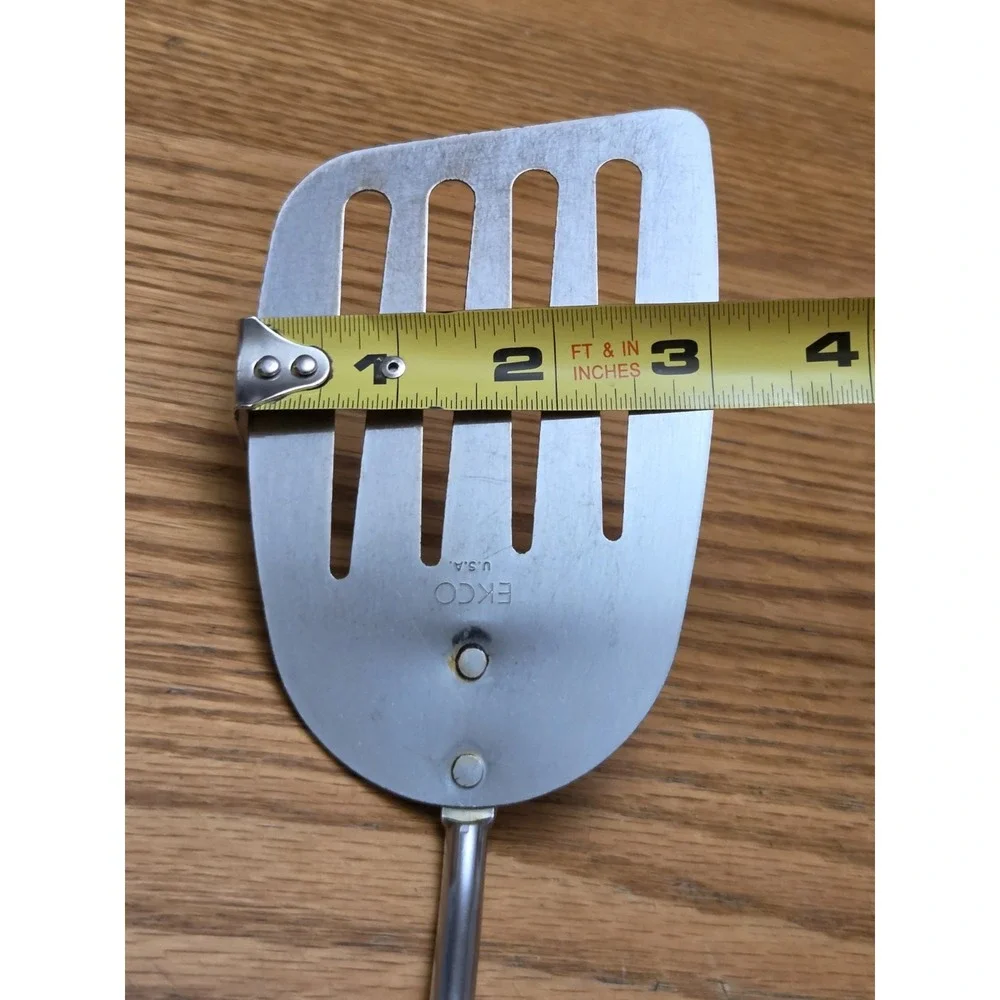 Vintage Ekco Spatula Stainless Steel Angled Slotted 13